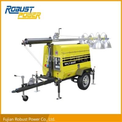 Mobile Generator Light Tower with 9m Mast