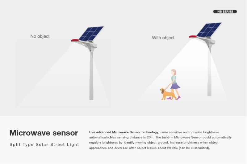 Sunpal CE Certificate 20wp 30wp Motion Sensor Solar Light