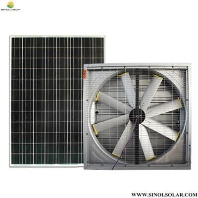 350W Solar Powered Workshop Air Circulation Fan with AC Adaptor