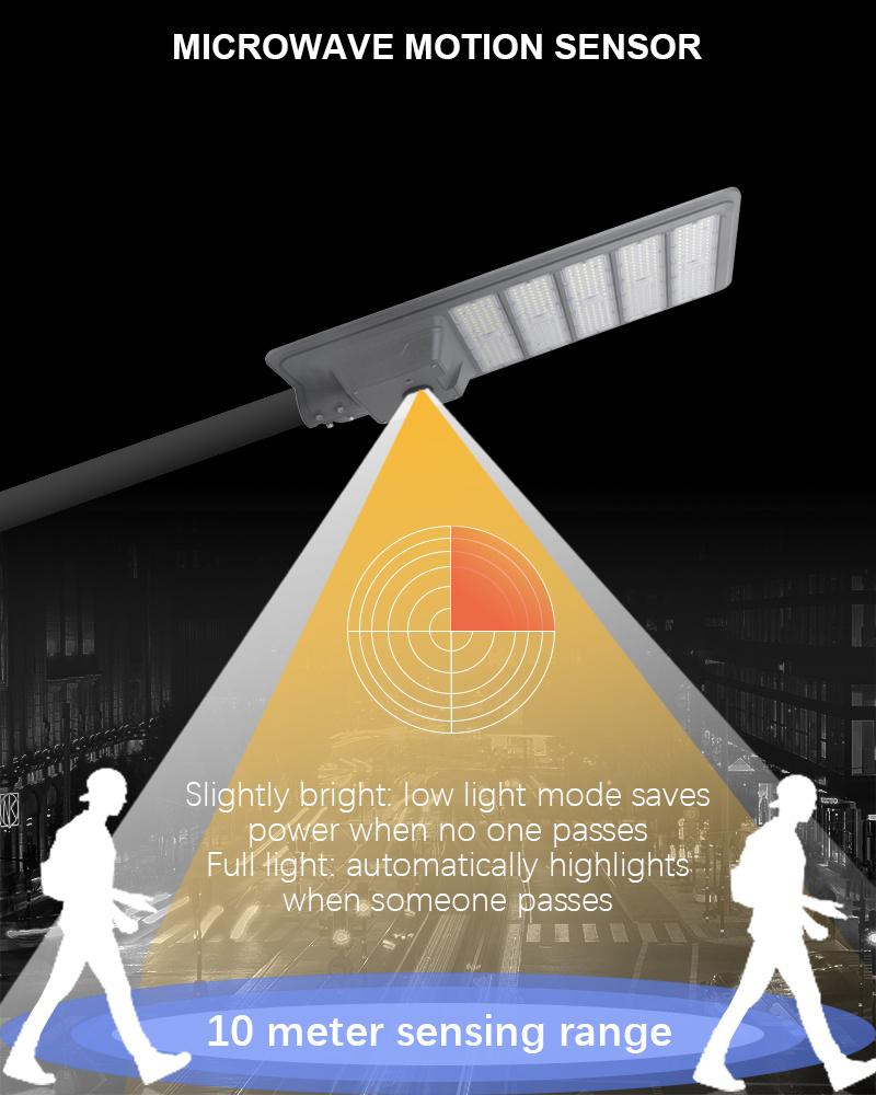 Solar System All in One LED Lamp IP65 Microwave Sensor Outdoor LED Lighting Bulbs Solar Street Light