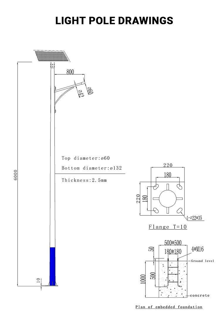 Haoxintai High Lumens Waterproof IP65 LED Solar Power Street Light