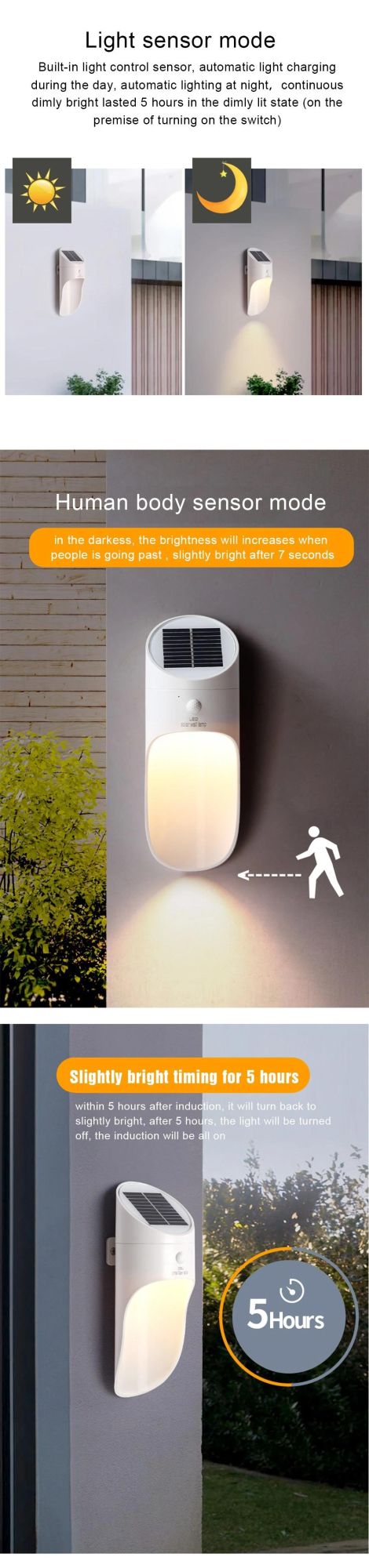 LED Solar Light Waterproof Outdoor Solar Garden Light
