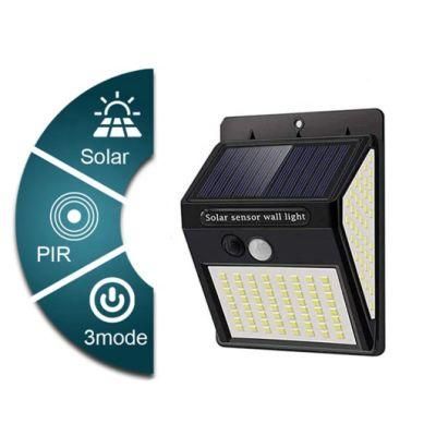 Amazon Hot Sale Solar Wall Light 100 LEDs with Motion Sensor Lamp Outdoor Waterproof Battery Operated Garden Light