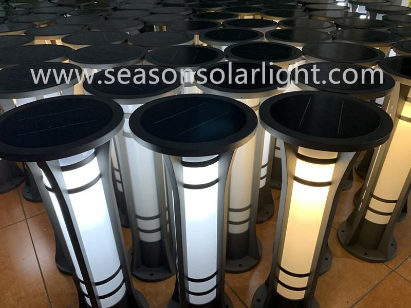 High Lumen Alu. Column Lighting Bollard Style Outdoor LED Solar Powered Garden Light with LED Light