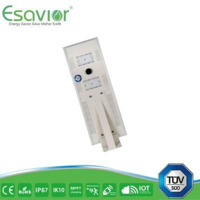 Esavior 230.4wh LiFePO4 Lithium Batteries 30W LED Solar Street Lights Solar Lights