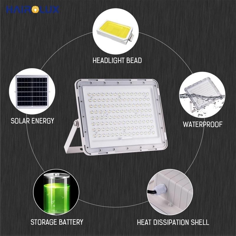 IP66 Remote Control Good Price Solar Floodlight Projector Reflector Aluminium LED Solar Flood Light