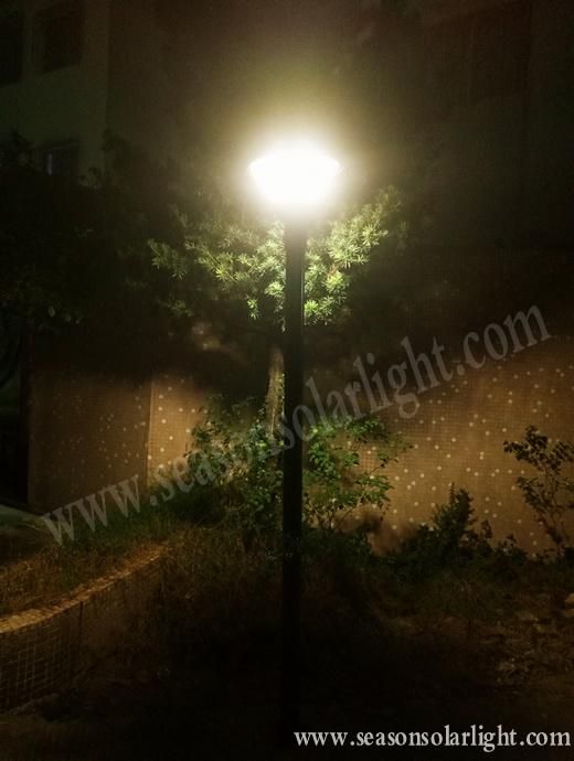 Smart Controll CE Decoration Light Outdoor 12W Solar Garden Yard Light with Warm+White LED Light