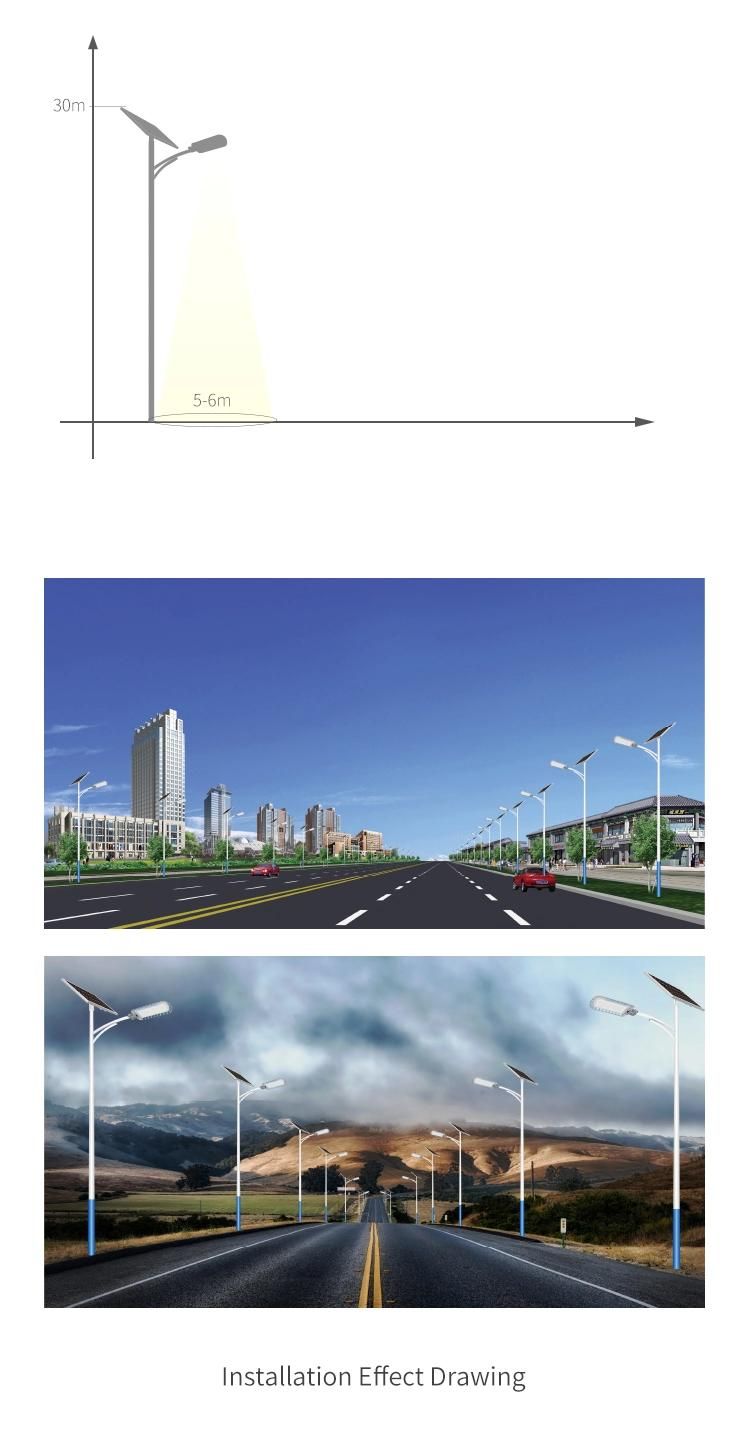 Long Life Span 20W 2160lumen 3.2V Nichia LED Iintegrated Outdoor Solar Street Light