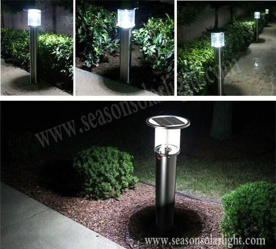 High Power Solar Lighting LED Outdoor Solar Pillar Light with Warm LED Light for Gate Lighting