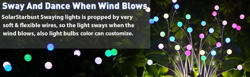 Solar Wind Flower Garden Floor Lights