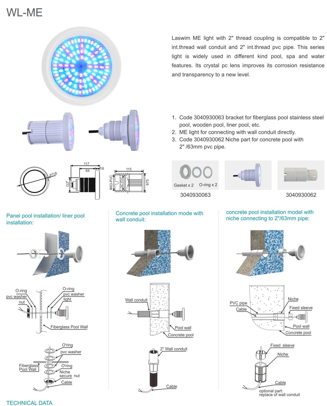 High Performance White Color Hot Selling Lighting Wl-Me-Series Underwater Light