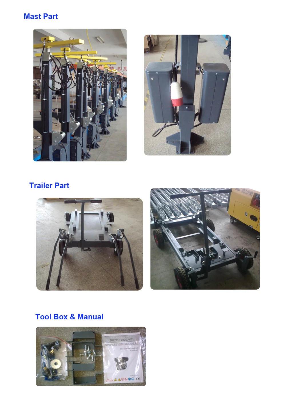 Self-Locking Mwchanism Diesel Portable Light Tower
