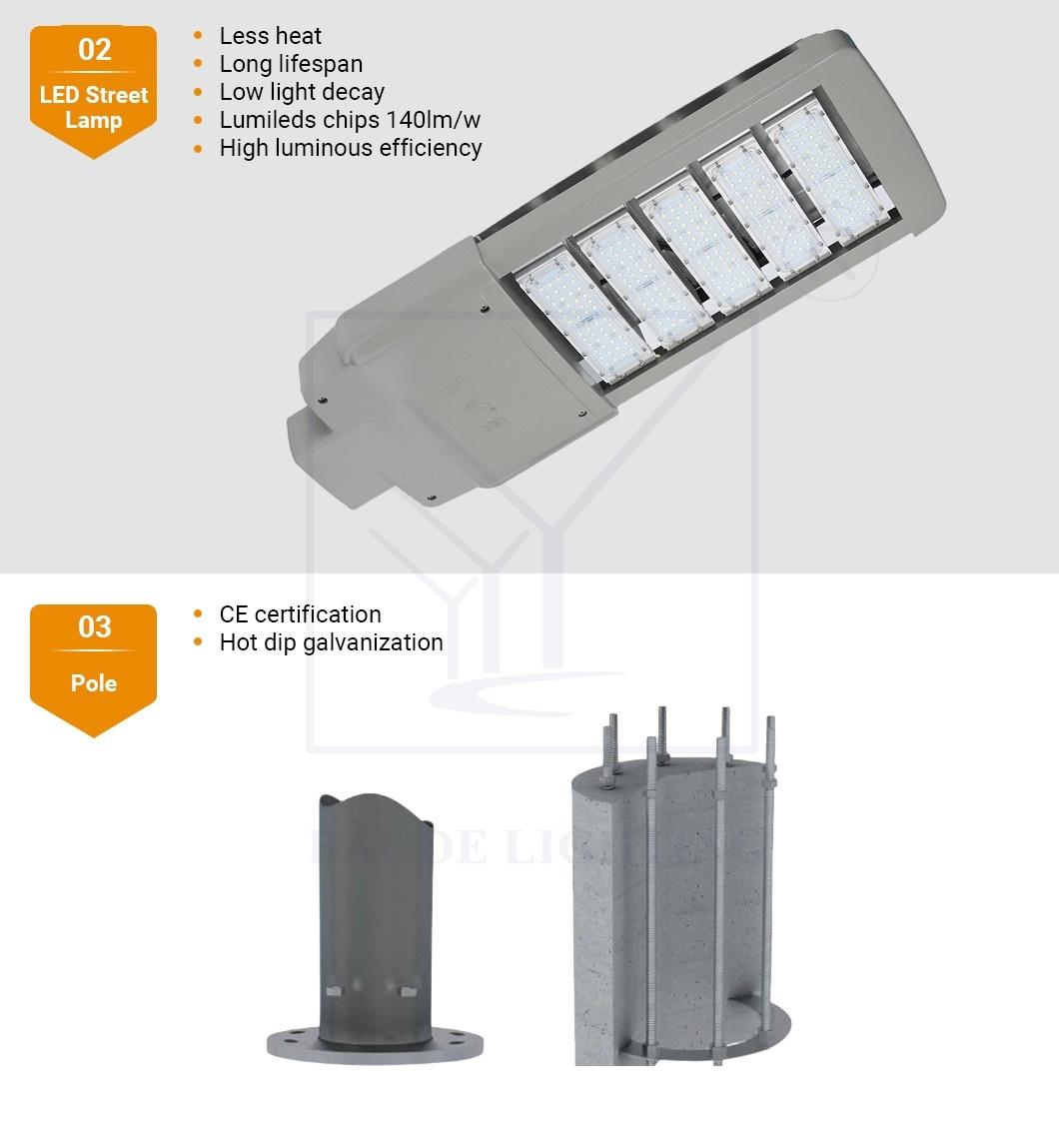 30/50/60/100W 11m Steel Pole LED Solar Street Light (BDLed015)