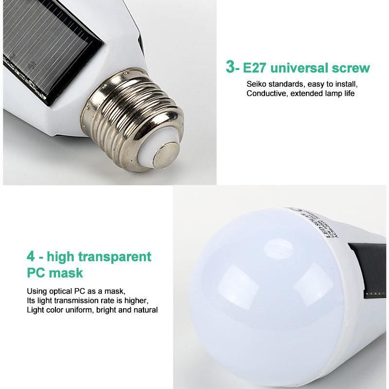 7W Rechargeable Emergency Solar Bulb for Camping Hiking Fishing