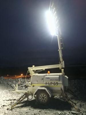 Road Construction 9m Hydraulic Mast 6X480W LED Light Towers