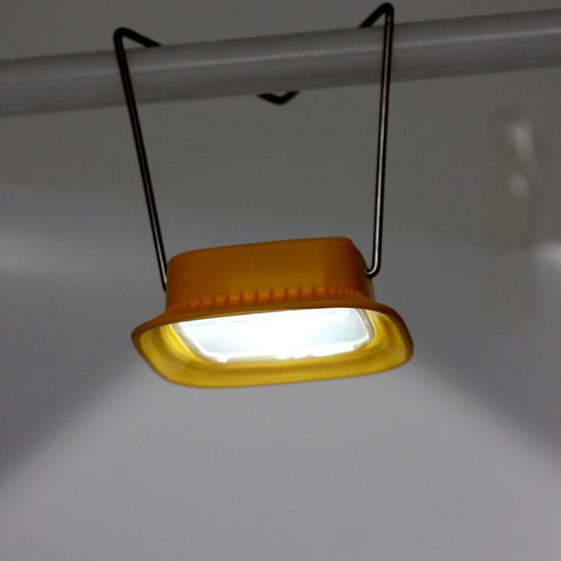 CE RoHS Certified Portable Solar Rechargeable Lantern LED Light with Mobile Phone Charging Cables