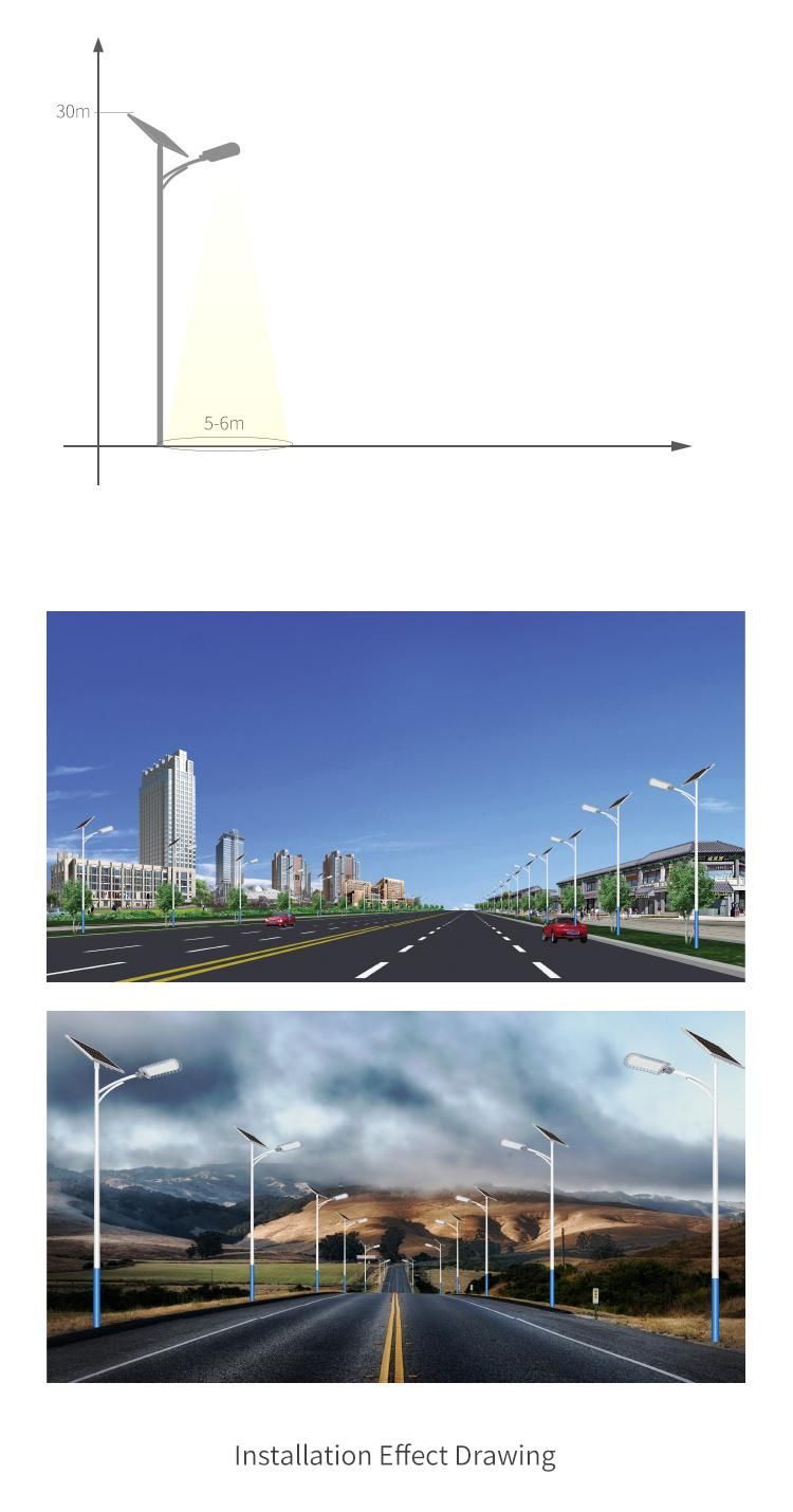 Long Life Span Factory Directly Supply Design 20W 2160 Lumen 3.2V Nichia LEDs Bulbs Solar Street Light