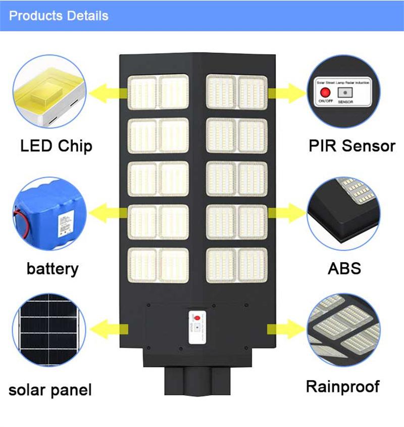 Hot Sale High Performance 300W 400W 500W Solar Street Lamp LED Street Light