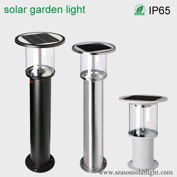 Bright Garden Solar Lamps Outdoor Solar Pillar Lamp with 5W Chargeable LED Lamp & Solar