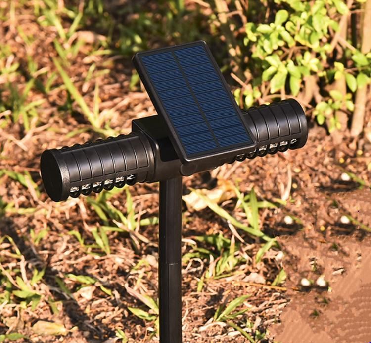High Voltage Shock Solar Powered UV LED Waterproof Garden Mosquito Killer Light with Solar Powered USB Charging