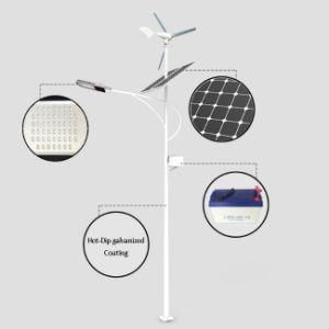 Galvanized Lamp Pole 60W Wind Energy Street Solar LED Light Post