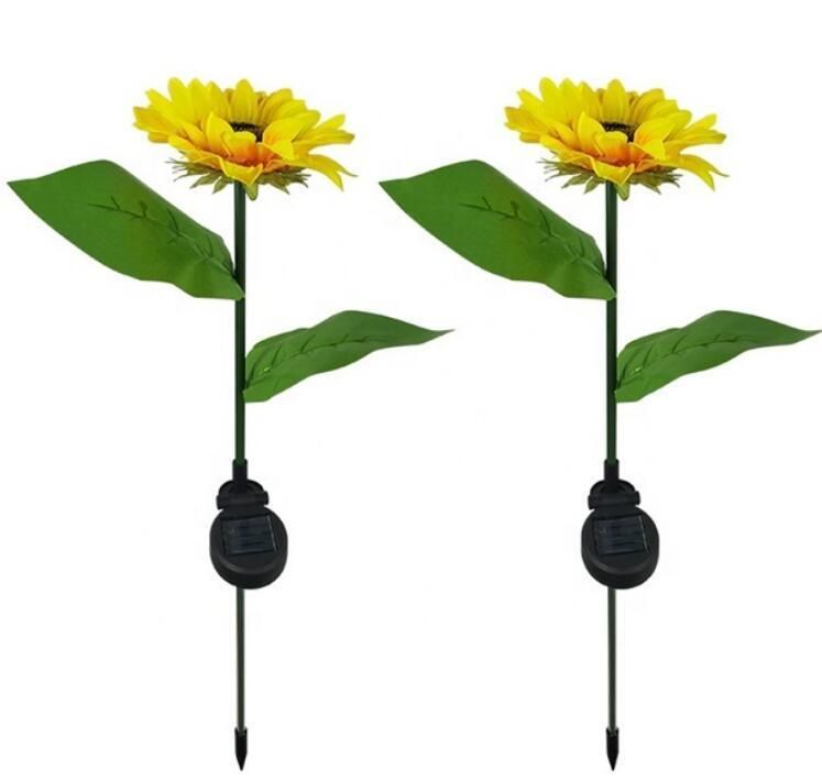 Flowers Landscape Decorative Lamps Solar LED Garden Sunflower Stake Lights