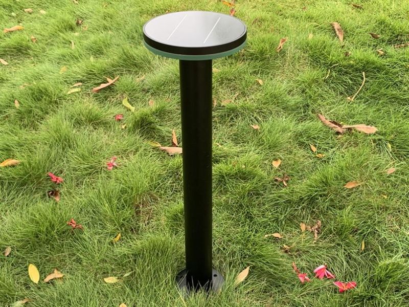 Smart Remote Control Warm+White LED Light Outdoor 6W Solar Bollard Garden Light for Park Pathway Lighting