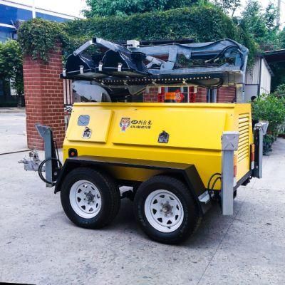Trailer-Mounted Traffic Easyly Portable Diesel Power Mobile Light Tower with Kubota Engine for Emergency
