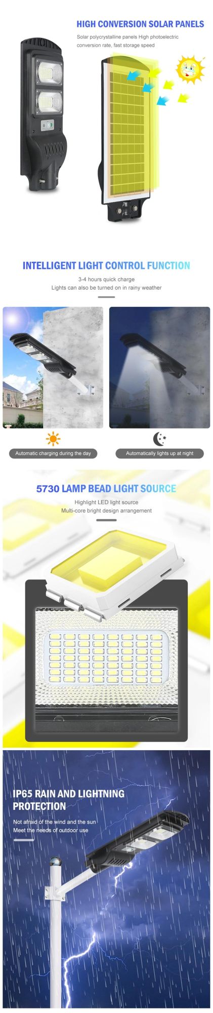 Competitive Price High Quality Long Warranty Integrated Solar Street Light 60W All in One Solar Street Light