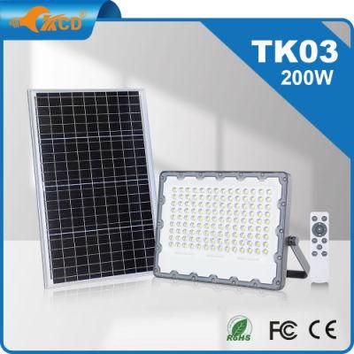 30W 60W 100W 150W 200W New Popular High Lumens IP67 Garden Outdoor Lighting Smart LED Flood Light Solar