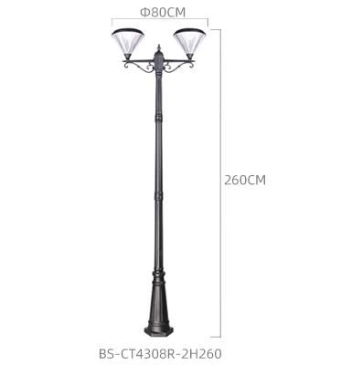 Bspro Outdoor Lighting Garden Light Landscape LED Post Top Light Hight Power Soalr Lighting