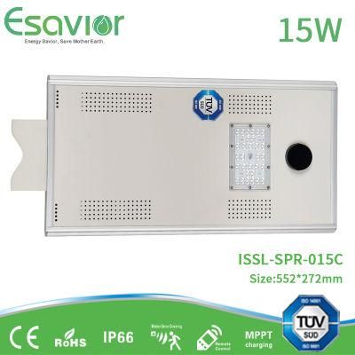 Esavior 15W All in One Solar Street Garden Park Parking Lot Wall Square Light Lighting Lamp