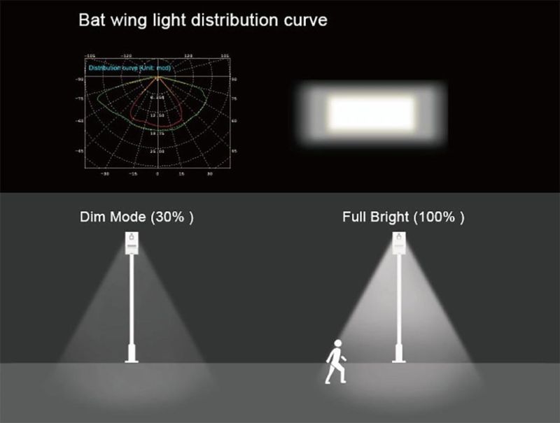 30W-100W All in One Solar Street Light Auto Cleaning LED Street Light