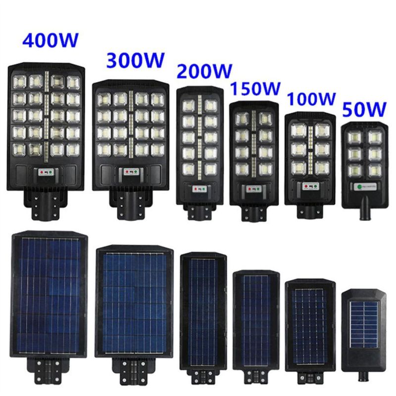 Yaye 2022 Hottest Sell 400/300/200/150/100/50 Watt Integrated Solar LED Street Road Wall Garden Light with Radar Motion Sensor/Remote Controller/1000PCS Stock