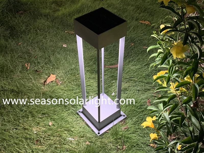 New Square Solar Power Lighting Fixture Pathway LED Outdoor Solar Garden Light with LED Light