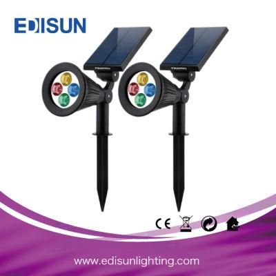 Outdoor 12V RGB 8 LED Solar Garden Lights