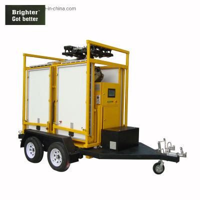 Easy Transport Trailer Emergency Portable Mobile Tower Light with Low-Noise and Solar Power