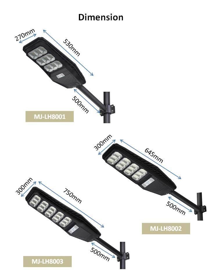 Outdoor Street Light 100W LED Solar Street Light with Lithium Battery