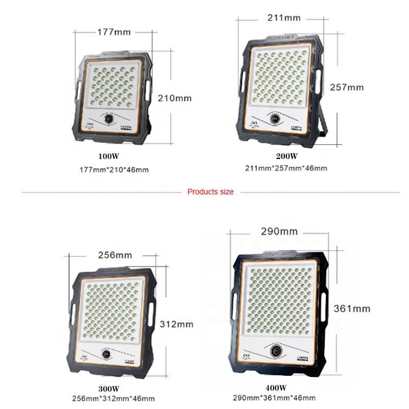 Outdoor IP67 Motion Sensor Solar Floodlight 300W 200W LED Street Flood Light with Panel Lamp Lights Home System Lighting Energy Saving Bulb Garden Security