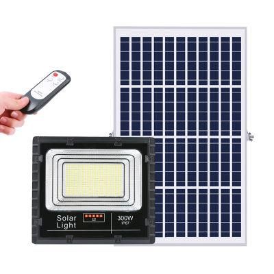 Motion Sensor Integrated All in One Solar LED Floodlight 100W LED Floodlight Outdoor with Remote Controller