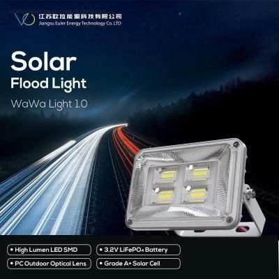 Solar Powered Street Flood Lights High Lumens LED with Radar Sensor Outdoor Solar Flood Light