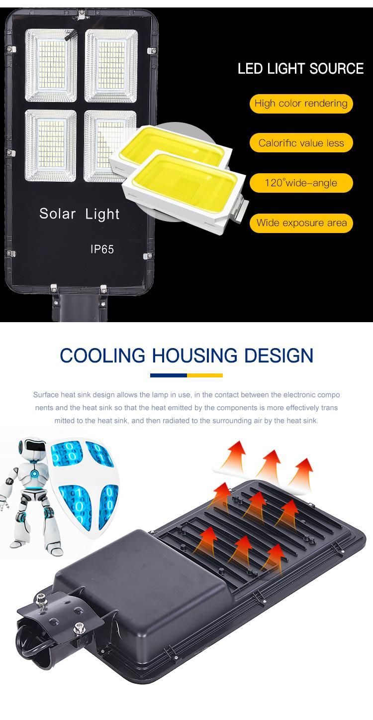 High Quality Waterproof IP65 Road Lamp 20W 30W 50W 100W Solar LED Street Light