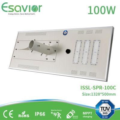 Outdoor Energy Saving Lamp 100W Integrated LED Sensor Solar Street /Road Light with Mono Panel