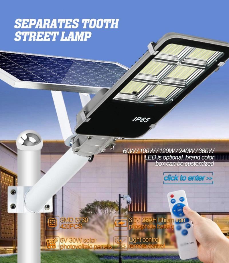Factory Price High Quality New Design CE RoHS IP65 Waterproof Outdoor ABS Plastic LED Solar Streetlight