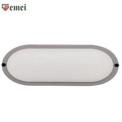 LED Oval Grey Moisture-Proof Lamps for Balcony Bathroom Lighting