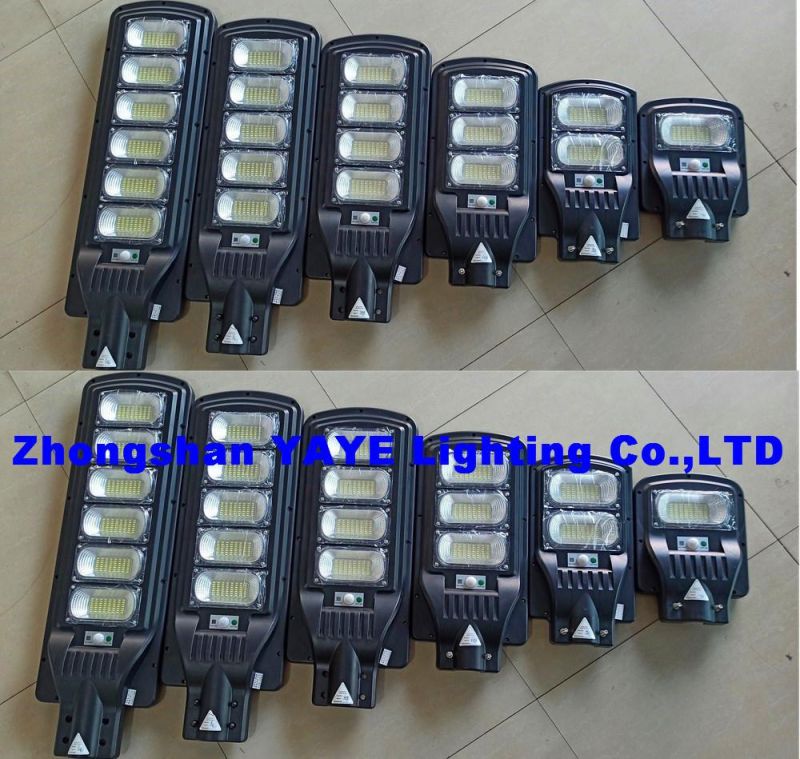 Yaye Hot Sell 20W/30W/50W/60W/80W/90W/100W/120W/150W/200W/250W/300W/400W/500W Solar LED Street Road Garden Flood Lights with Remote Controller/ Motion Sensor