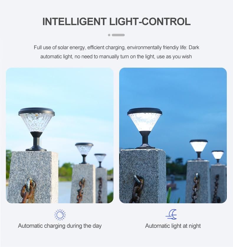 Waterproof All in One Integer Smart Solar LED Street Light Solar Pillar Light