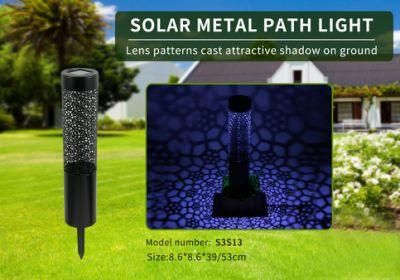 Metal Garden Outdoor Solar Path Light Stake Light