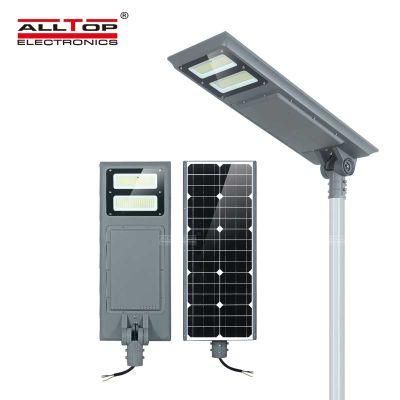 Alltop Factory Wholesale Intelligent Waterproof Outdoor 100 Watt All in One LED Solar Streetlight