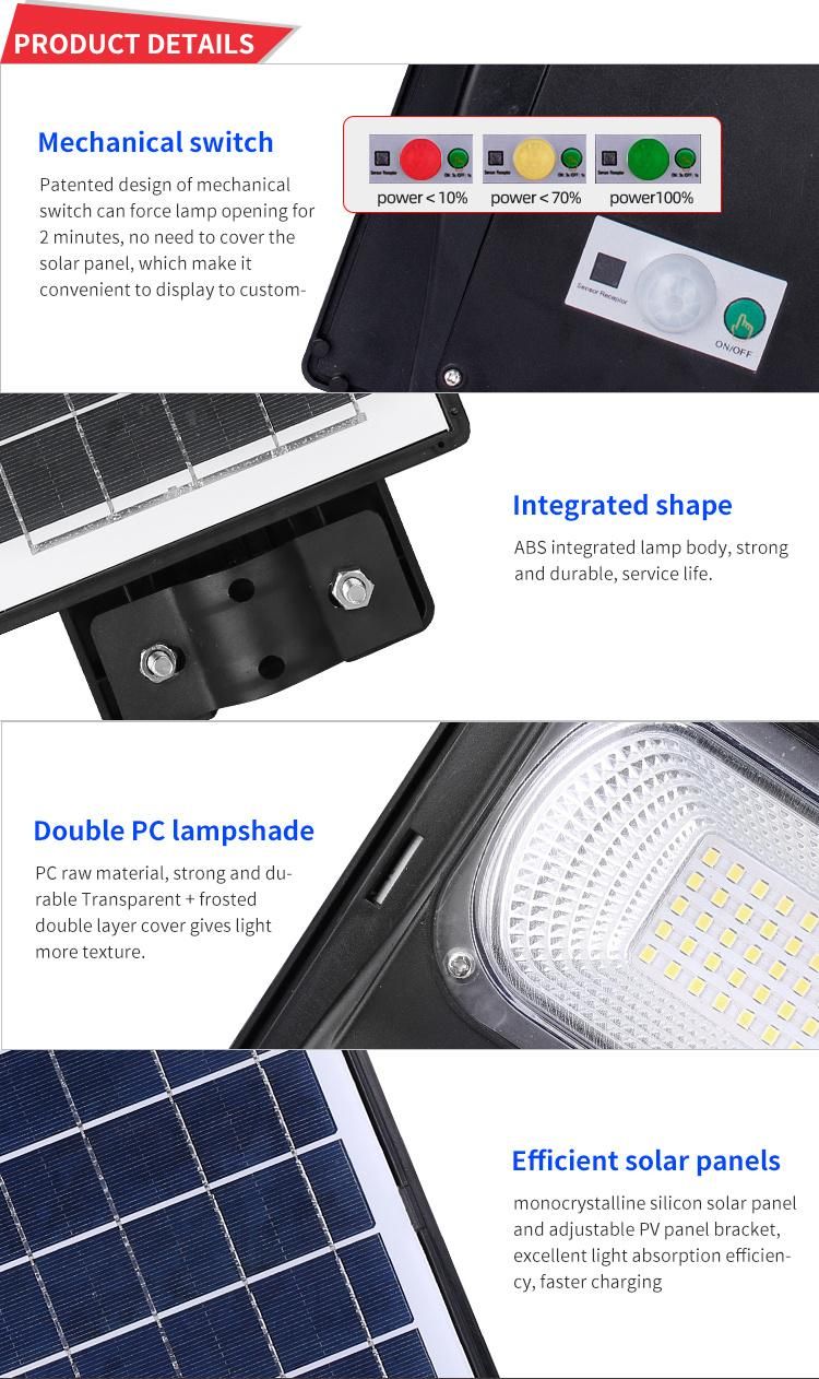 Bspro All in One IP65 Waterproof Outdoor Solar Energy 90W Solar LED Street Light